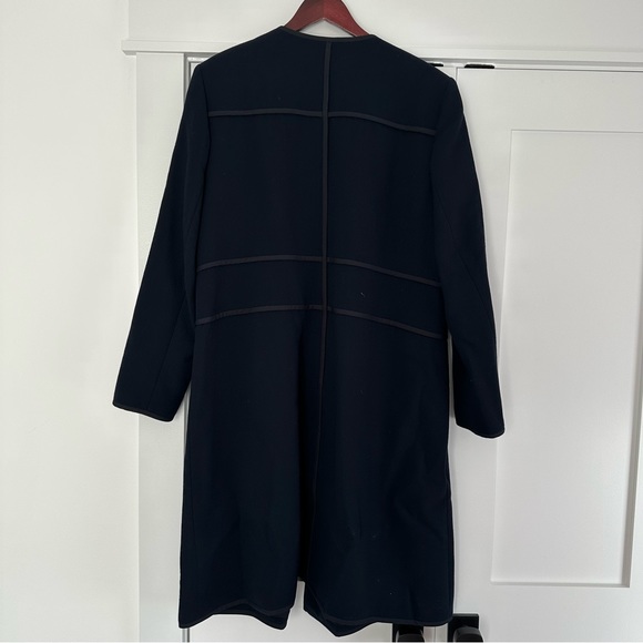 Like New! Lafayette 148 New York Navy Wool Coat - Picture 3 of 6